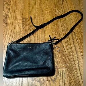 Kate Spade black leather crossbody. EUC.